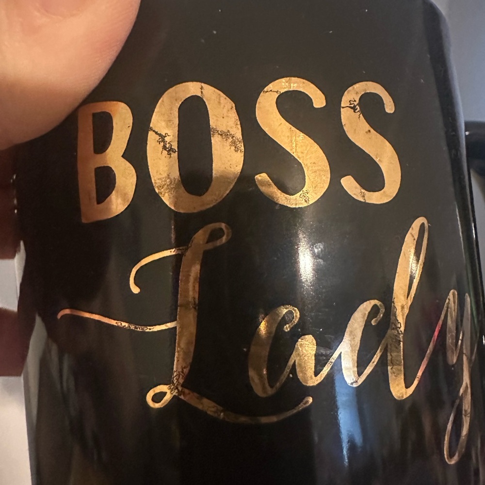 Boss Black Cup with Gold Inscription - Picture 3 of 4